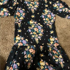 Floral Black Dress